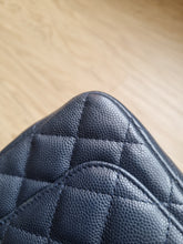 Load image into Gallery viewer, Chanel Mini Caviar Navy Grey Gold Hardware