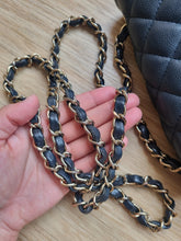 Load image into Gallery viewer, Chanel Mini Caviar Navy Grey Gold Hardware