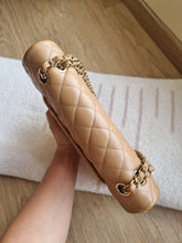 Load image into Gallery viewer, Chanel 18S Dark Beige Classic Medium Flap Caviar Gold Hardware