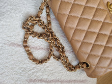 Load image into Gallery viewer, Chanel 18S Dark Beige Classic Medium Flap Caviar Gold Hardware