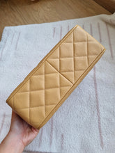 Load image into Gallery viewer, Chanel Square Flap Dark Beige Caramel Caviar XL Logo 24k Gold