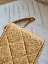 Load image into Gallery viewer, Chanel Square Flap Dark Beige Caramel Caviar XL Logo 24k Gold