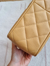 Load image into Gallery viewer, Chanel Square Flap Dark Beige Caramel Caviar XL Logo 24k Gold
