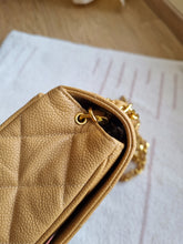 Load image into Gallery viewer, Chanel Square Flap Dark Beige Caramel Caviar XL Logo 24k Gold