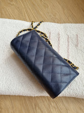 Load image into Gallery viewer, Chanel Navy Mini Crossbody Caviar Vintage 24k Gold