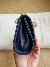 Load image into Gallery viewer, Chanel Navy Mini Crossbody Caviar Vintage 24k Gold