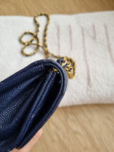 Load image into Gallery viewer, Chanel Navy Mini Crossbody Caviar Vintage 24k Gold