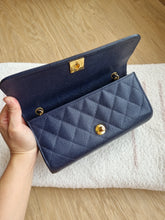 Load image into Gallery viewer, Chanel Navy Mini Crossbody Caviar Vintage 24k Gold