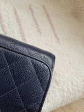 Load image into Gallery viewer, Chanel Navy Mini Crossbody Caviar Vintage 24k Gold