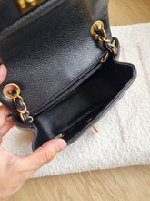 Load image into Gallery viewer, Chanel Mini Black Caviar Square Gold Hw