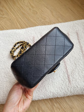 Load image into Gallery viewer, Chanel Mini Black Caviar Square Gold Hw