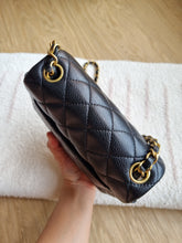 Load image into Gallery viewer, Chanel Mini Black Caviar Square Gold Hw