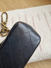 Load image into Gallery viewer, Chanel Mini Black Caviar Square Gold Hw