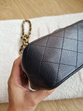 Load image into Gallery viewer, Chanel Mini Black Caviar Square Gold Hw