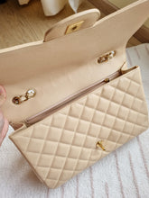 Load image into Gallery viewer, Chanel Single Flap Jumbo Beige Caviar Gold Hardware