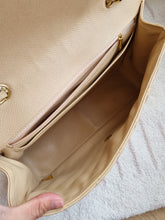 Load image into Gallery viewer, Chanel Single Flap Jumbo Beige Caviar Gold Hardware