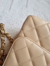 Load image into Gallery viewer, Chanel Single Flap Jumbo Beige Caviar Gold Hardware