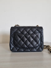 Load image into Gallery viewer, Chanel Mini Caviar Square Black 24k Gold