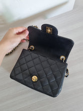 Load image into Gallery viewer, Chanel Mini Caviar Square Black 24k Gold