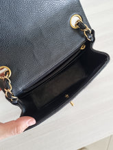 Load image into Gallery viewer, Chanel Mini Caviar Square Black 24k Gold