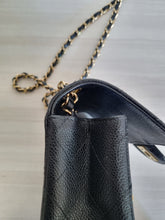 Load image into Gallery viewer, Chanel Mini Caviar Square Black 24k Gold