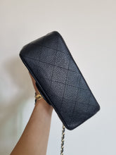 Load image into Gallery viewer, Chanel Mini Caviar Square Black 24k Gold