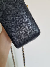 Load image into Gallery viewer, Chanel Mini Caviar Square Black 24k Gold