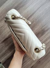 Load image into Gallery viewer, Chanel Mini Caviar Rec Ivory Chevron Gold Hw