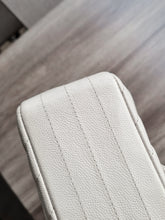 Load image into Gallery viewer, Chanel Mini Caviar Rec Ivory Chevron Gold Hw