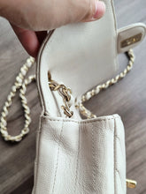 Load image into Gallery viewer, Chanel Mini Caviar Rec Ivory Chevron Gold Hw