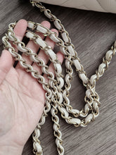 Load image into Gallery viewer, Chanel Mini Caviar Rec Ivory Chevron Gold Hw