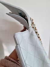 Load image into Gallery viewer, Chanel Baby Sky Blue Caviar Classic Medium Flap 24k Gold