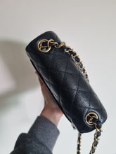 Load image into Gallery viewer, Chanel Mini Black Caviar Square Edge Stitching Gold Hardware
