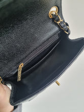 Load image into Gallery viewer, Chanel Mini Black Caviar Square Edge Stitching Gold Hardware