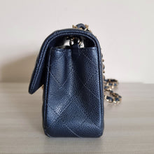 Load image into Gallery viewer, Chanel Mini Caviar Rectangular 18s Dark Blue Gold Hardware