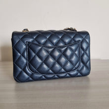 Load image into Gallery viewer, Chanel Mini Caviar Rectangular 18s Dark Blue Gold Hardware