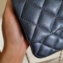 Load image into Gallery viewer, Chanel Mini Caviar Rectangular 18s Dark Blue Gold Hardware