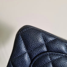 Load image into Gallery viewer, Chanel Mini Caviar Rectangular 18s Dark Blue Gold Hardware