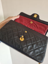 Load image into Gallery viewer, Chanel Small Flap Paris Black Vintage Lambskin 24k Gold