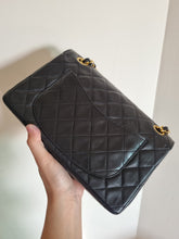 Load image into Gallery viewer, Chanel Small Flap Paris Black Vintage Lambskin 24k Gold