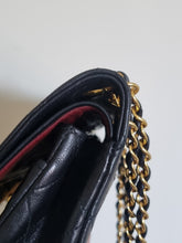 Load image into Gallery viewer, Chanel Small Flap Paris Black Vintage Lambskin 24k Gold