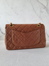 Load image into Gallery viewer, Chanel Caramel Cognac Small Classic Flap Vintage 24k Gold