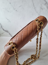 Load image into Gallery viewer, Chanel Caramel Cognac Small Classic Flap Vintage 24k Gold
