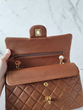 Load image into Gallery viewer, Chanel Caramel Cognac Small Classic Flap Vintage 24k Gold