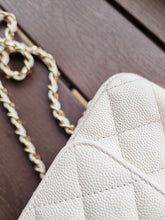 Load image into Gallery viewer, Chanel 17c Ivory Caviar Rectangle Mini Gold Hardware