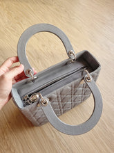 Load image into Gallery viewer, Lady Dior Classic Medium Grey Caviar Leather Silver Hw