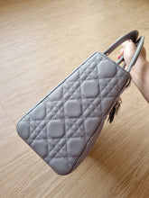 Load image into Gallery viewer, Lady Dior Classic Medium Grey Caviar Leather Silver Hw