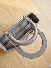 Load image into Gallery viewer, Lady Dior Classic Medium Grey Caviar Leather Silver Hw