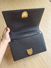 Load image into Gallery viewer, Dior Diorama Black Grained Calfskin with Gold Hardware
