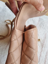 Load image into Gallery viewer, Chanel Coco Handle Dark Beige Caramel Caviar Gold Hardware